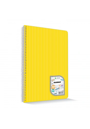 ÇINAR COLORMAXI A4 120 YP KARELİ PP KAPAK SPİRALLİ  DEFTER 73008
