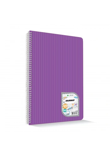 ÇINAR COLORMAXI A4 72 YP ÇİZGİLİ PP KAPAK SPİRALLİ DEFTER 73001