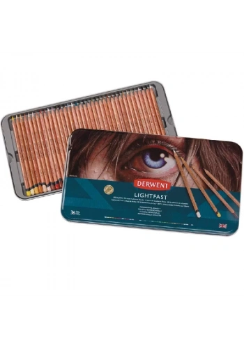 DERWENT LIGHTFAST 36 RENK BOYA KALEMİ TENEKE KUTU 2302721