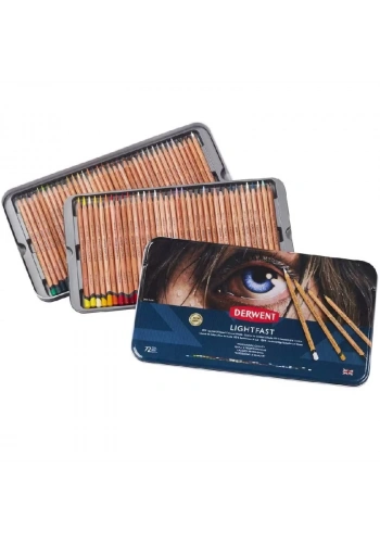 DERWENT LIGHTFAST 72 RENK BOYA KALEMİ TENEKE KUTU 2302722
