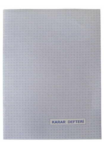 DİLMAN NUMARALI KARAR DEFTERİ KARTON KAPAK 40 YP.