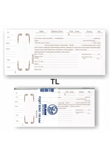 DİLMAN TL SENET KOÇANI 100 LÜ