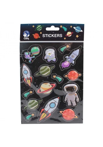 DOLPHIN SPC-4673 UZAY 3D KABARTMA STICKER