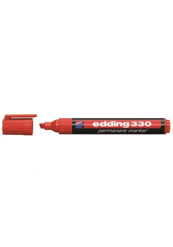 EDDİNG 330 KIRMIZI PERMANENT KESİK UÇ MARKER KALEM