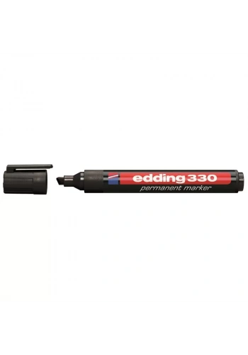 EDDİNG 330 SİYAH PERMANENT KESİK UÇ MARKER KALEM