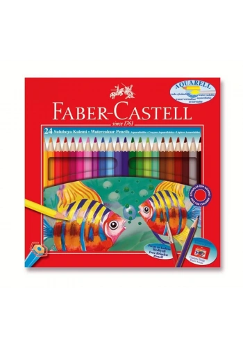 FABER 24 RENK AQUAREL BOYA KALEMİ KARTON KT 110624