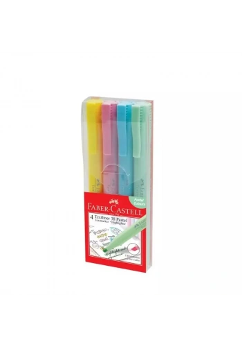FABER 38 FOSFORLU KALEM 4 LÜ PASTEL RENKLER 158216