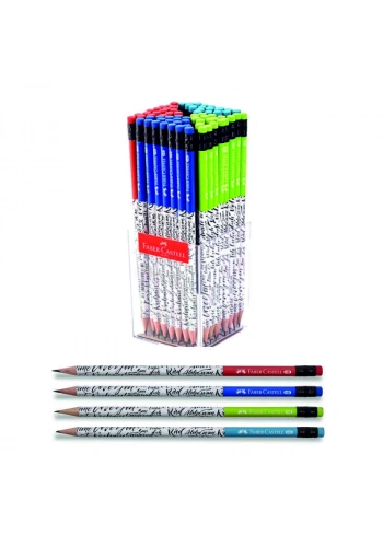 FABER CALIGRAPHY HB SİLGİLİ KURŞUN KALEM 72 Lİ 119603