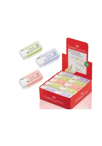 FABER CANDY SİLGİ PASTEL RENK PLASTİK KILIFLI 30 LU 5131784002000