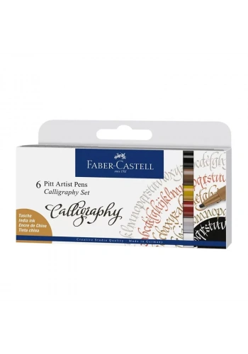 FABER PITT ÇİZİM KALEMİ KALİGRAFİ SETİ 6 LI 167506