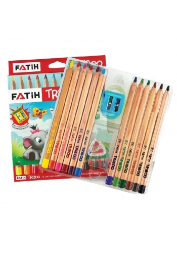 FATİH 12 RENK TRIBOO JUMBO KURU BOYA KALEMİ 33426