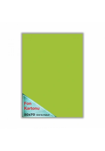 ÇINAR FON KARTONU AÇIK YEŞİL 48x68 100LÜ 50012