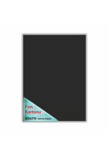 ÇINAR FON KARTONU SİYAH 48x68 100LÜ 50003