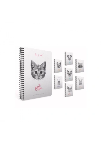 GIPTA LIFE IS COOL 19x26 120 YP ÇİZGİLİ SPİRALLİ SERT KPK DEFTER 4682