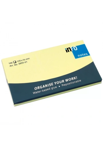 INFO NOTES 125x75 SARI POSTİT 100 yp 565501