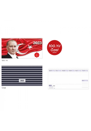 KESKİN TAKVİM AJ-66 16x34 HAFTALIK SPİRALLİ MASA TAKVİMİ