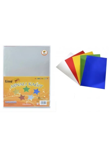 LINO 2708JQ-M MAVİ AYNALI KAĞIT 50x70 cm 10 LU