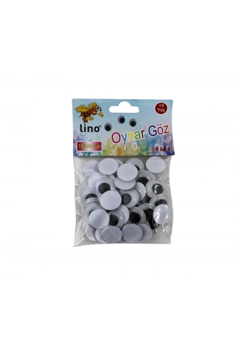 LINO OYNAR GÖZ ORTA BOY 15 mm 50 Lİ RBZ-016-A