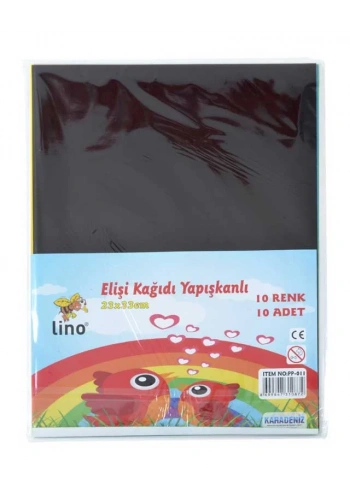 LINO PP-011 EL İŞİ KAĞIDI YAPIŞK.10 RENK 10 ADET