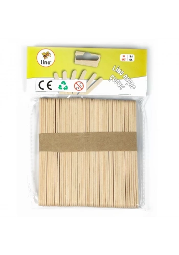 LINO RBZ-032 AHŞAP NATUREL ÇUBUK DAR 11 CM 50 Lİ