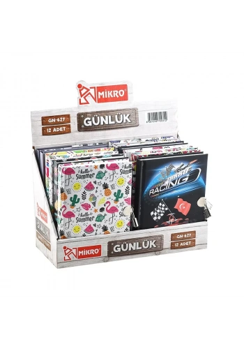 MİKRO GN-627 DESENLİ KİLİTLİ GÜNLÜK