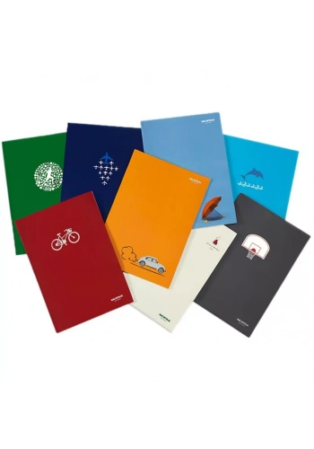 MOPAK 80 YP A5 KARELİ PLASTİK KAPAK LİSE DEFTERİ