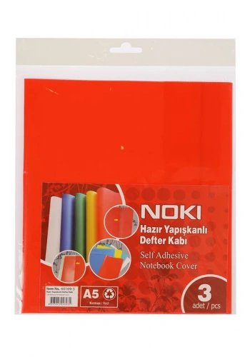 NOKİ A4 HAZIR DEFTER KABI KIRMIZI 10 LU 60164-10