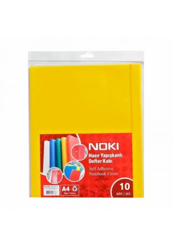 NOKİ A4 HAZIR DEFTER KABI SARI 10 LU 60163-10