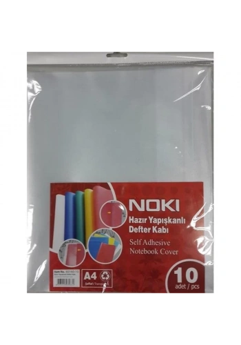 NOKİ A4 HAZIR DEFTER KABI ŞEFFAF 10 LU  60160-10
