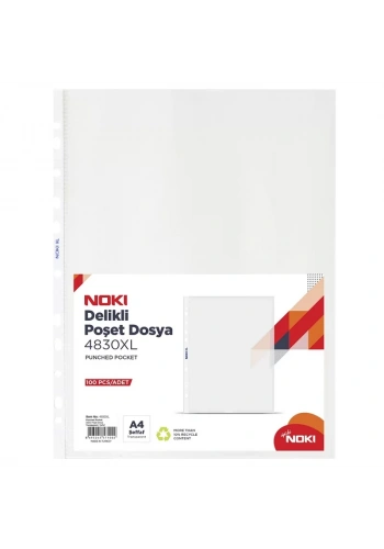 NOKİ A4 POŞET DOSYA XL100 LÜ 4830XL