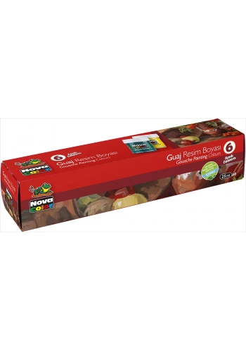 NOVA COLOR 6 RENK GUAJ BOYA ŞİŞE NC-113