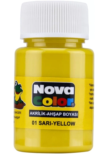 NOVA COLOR AKRİLİK BOYA SARI ŞİŞE NC-169