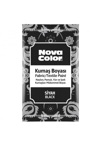 NOVA COLOR TOZ KUMAŞ BOYASI SİYAH 12 GR NC-904