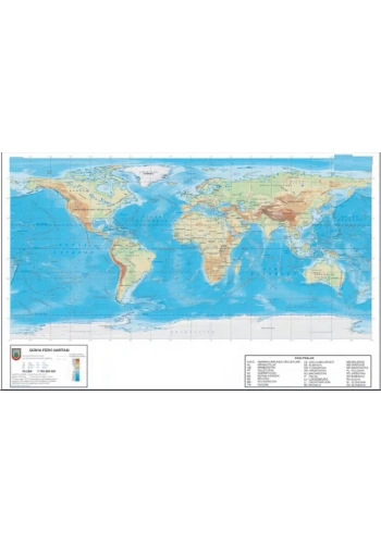 ODAK 35x50 DÜNYA SİYASİ-FİZİKİ HARİTASI