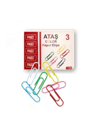 PASO 190 RENKLİ PLASTİK ATAŞ