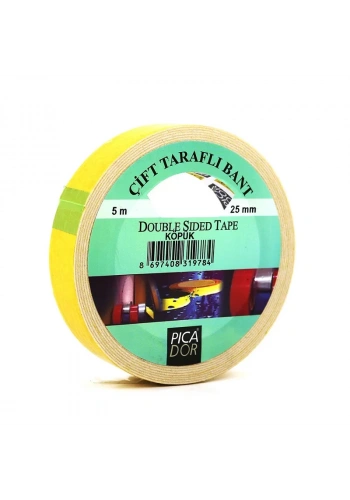 PİCADOR 25 mm X 5 mt KÖPÜK ÇİFT TARAFLI BANT KN 005
