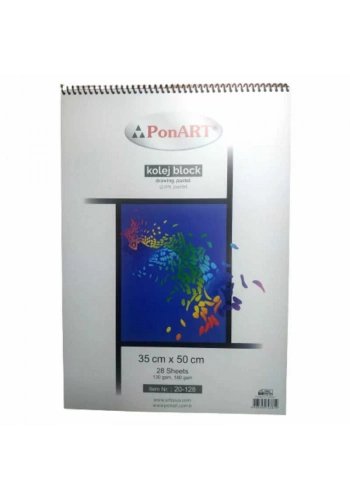 PONART 35x50 KOLEJ BLOK RESİM DEFTERİ 28 YP