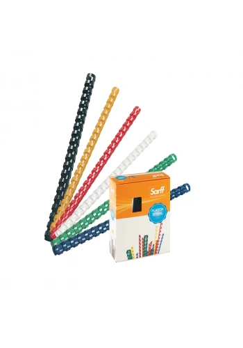 SARFF 8 mm DELUX SİYAH PLASTİK SPİRAL 100 LÜ 15312012