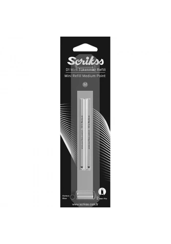 SCRİKSS D1 TÜKENMEZ KISA REFİL SİYAH 2 Lİ BLİSTER