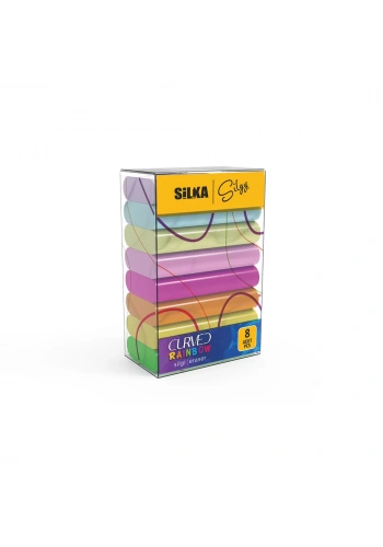 SİLKA CURVED RAINBOW NEON SİLGİ 8 Lİ  SG.51