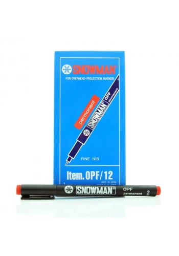 SNOWMAN OPF ASETAT KALEM FINE UÇ KIRMIZI