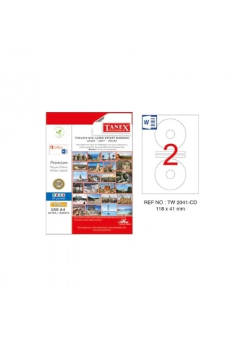 TANEX 118x41 LASER ETİKET TW-2041