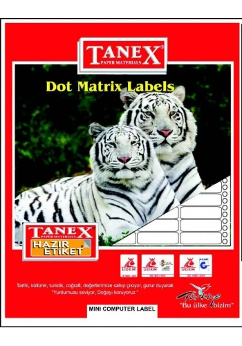 TANEX 17x25 BİLGİSAYAR ETİKETİ TN001610