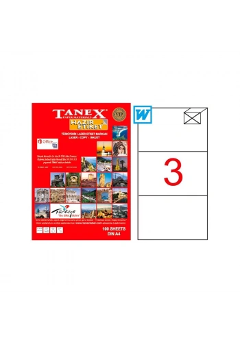 TANEX 210x99 LASER ETİKET TW-2003