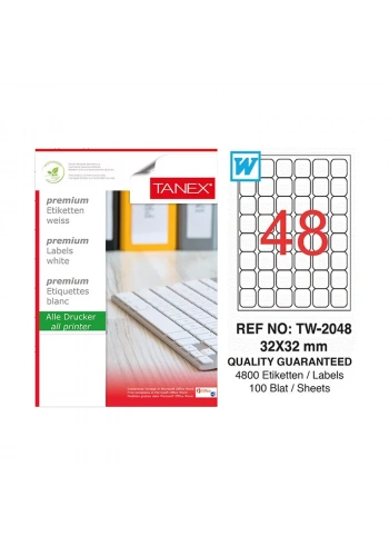 TANEX 32x32 LASER ETİKET TW-2048
