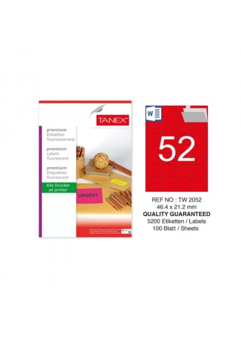 TANEX 46,4x21,2 LASER ETİKET TW-2052