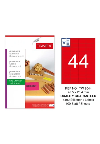 TANEX 48,5x25,4 LASER ETİKET TW-2044
