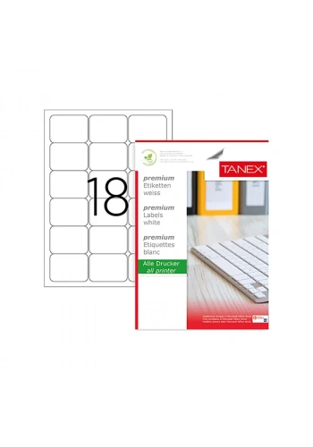 TANEX 63,5x46,6 LASER ETİKET TW-2018