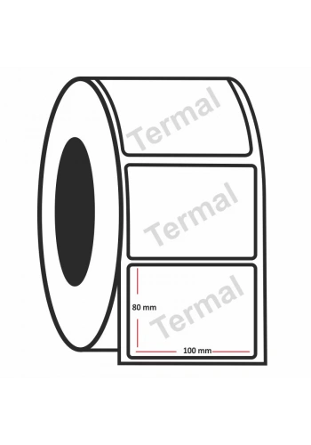 TERMAL ETİKET 80x100 mm 450 LİK RULO