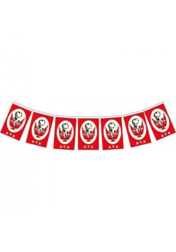 VATAN İPLİ ORTA BOY ATALI BAYRAK 40 LI VT808